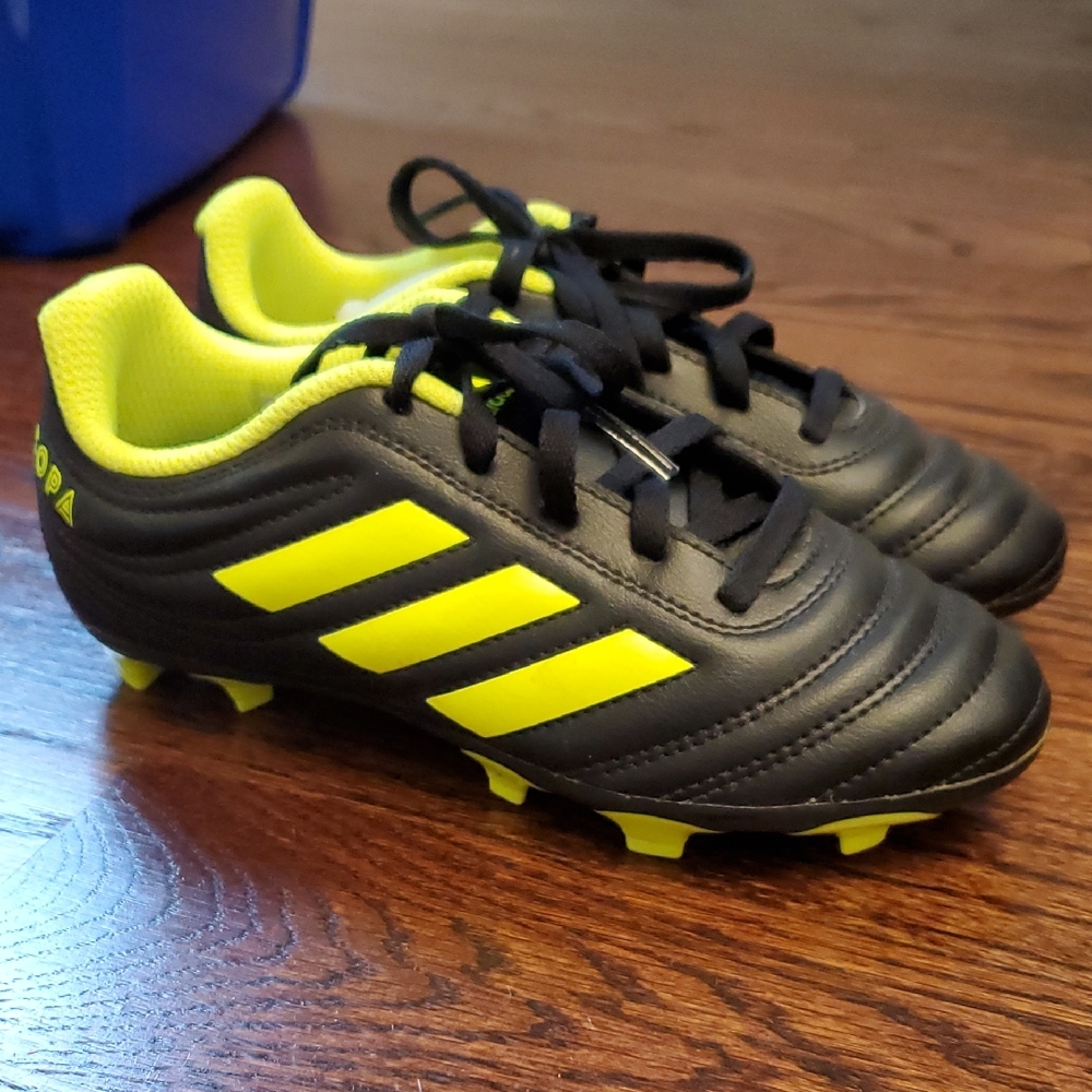Adidas Black and Neon Yellow Soccer Cleats